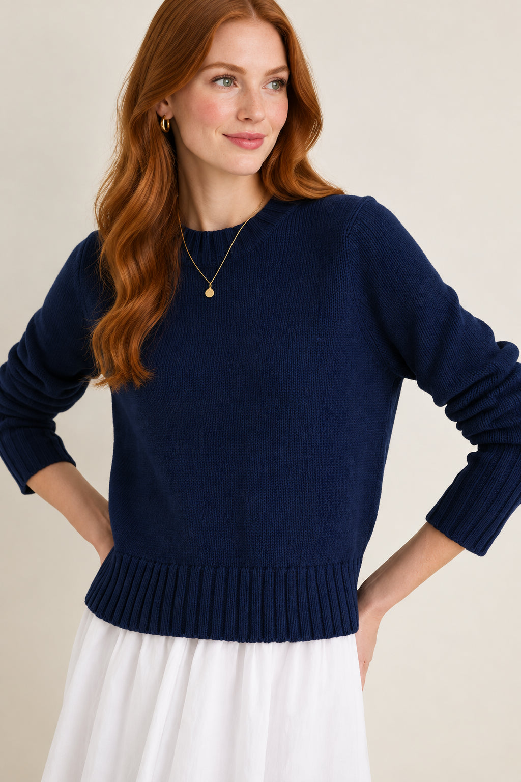 Tuckernuck Navy Cotton William Crewneck Size Large