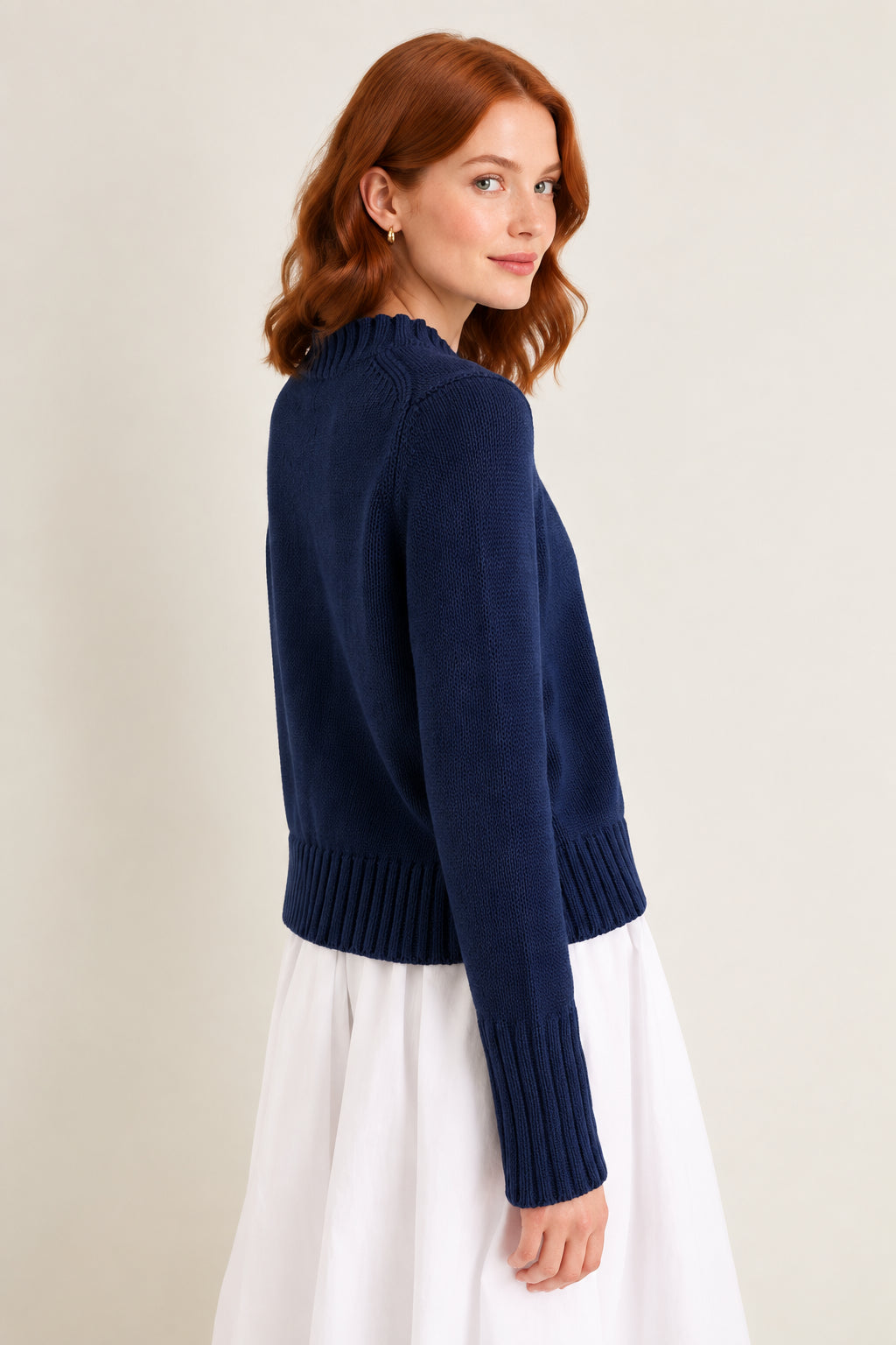 Tuckernuck Navy Cotton William Crewneck Size Large