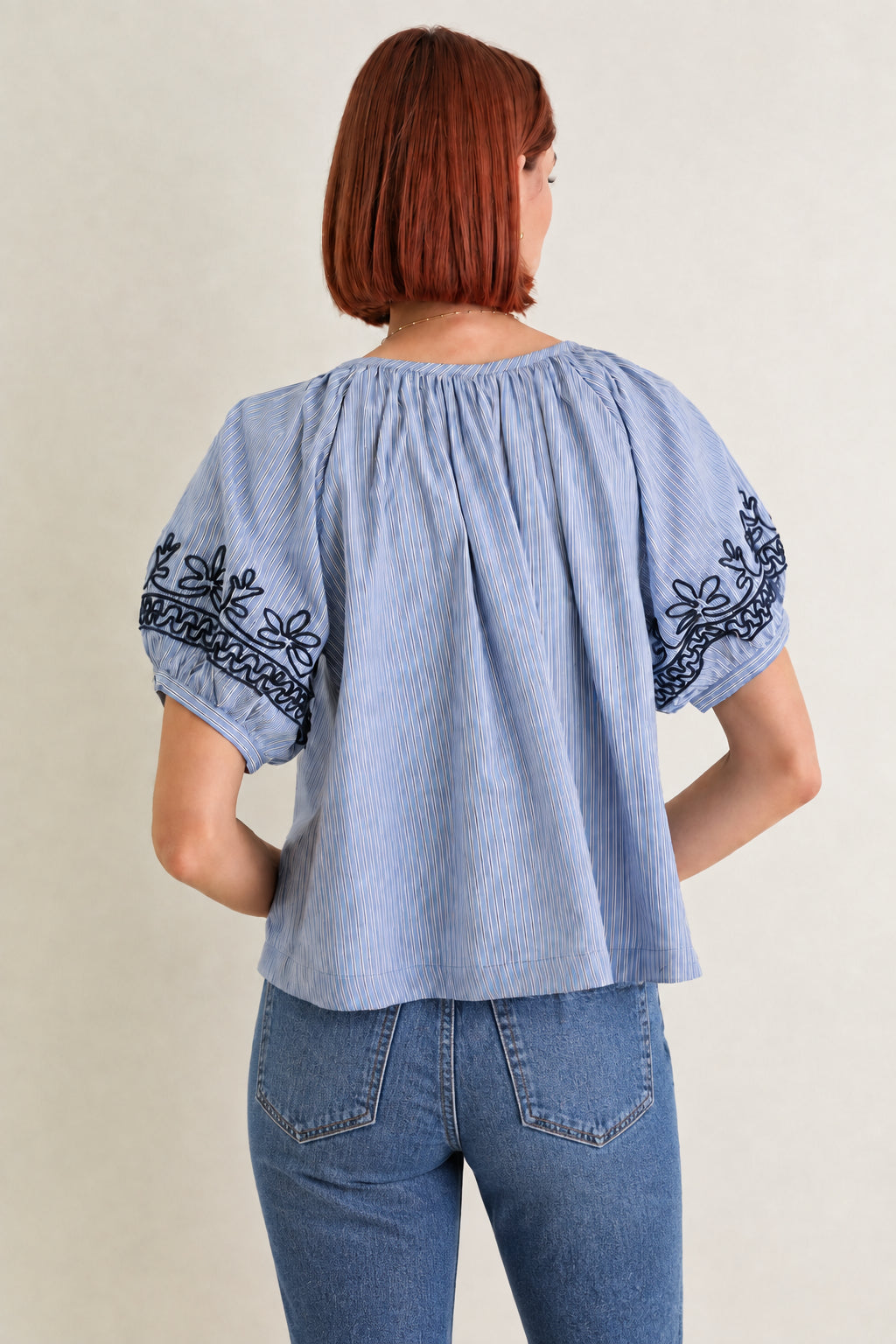 Tuckernuck Soutache Embroidered Tully Top Size Large