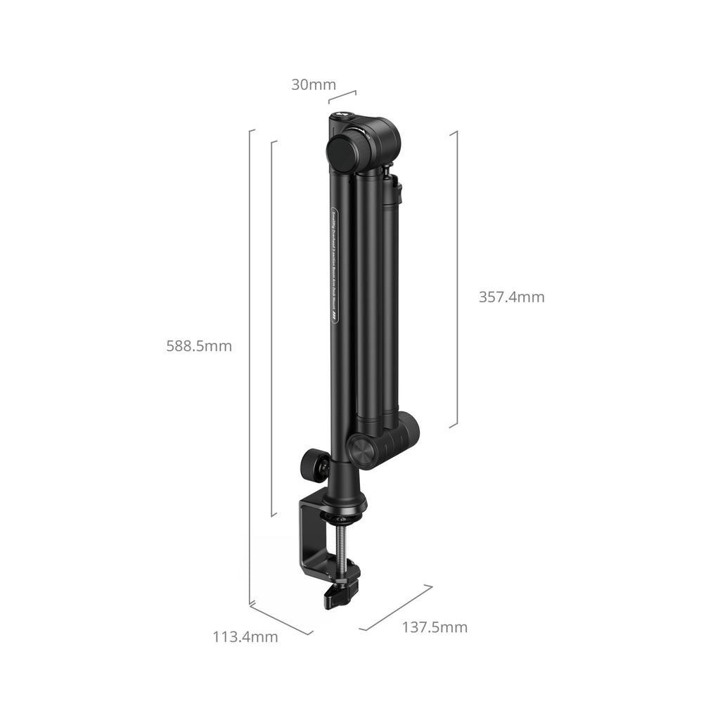 SMALLRIG Overhead 3-Section Boom Arm Desk Mount - Black - Model 4324