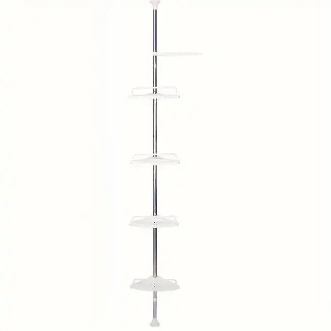 Expandable 4-tier Bathroom Rack/Multi Corner Shelf, White $28.00