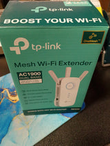 TP-Link AC1900 WiFi Range Extender RE550 | Dual-Band Wireless Repeater Amplifier w/Gigabit Ethernet Port | Up to 2200 Sq. Ft., 32 Devices | Internet Signal Booster | APP Setup | EasyMesh Compatible