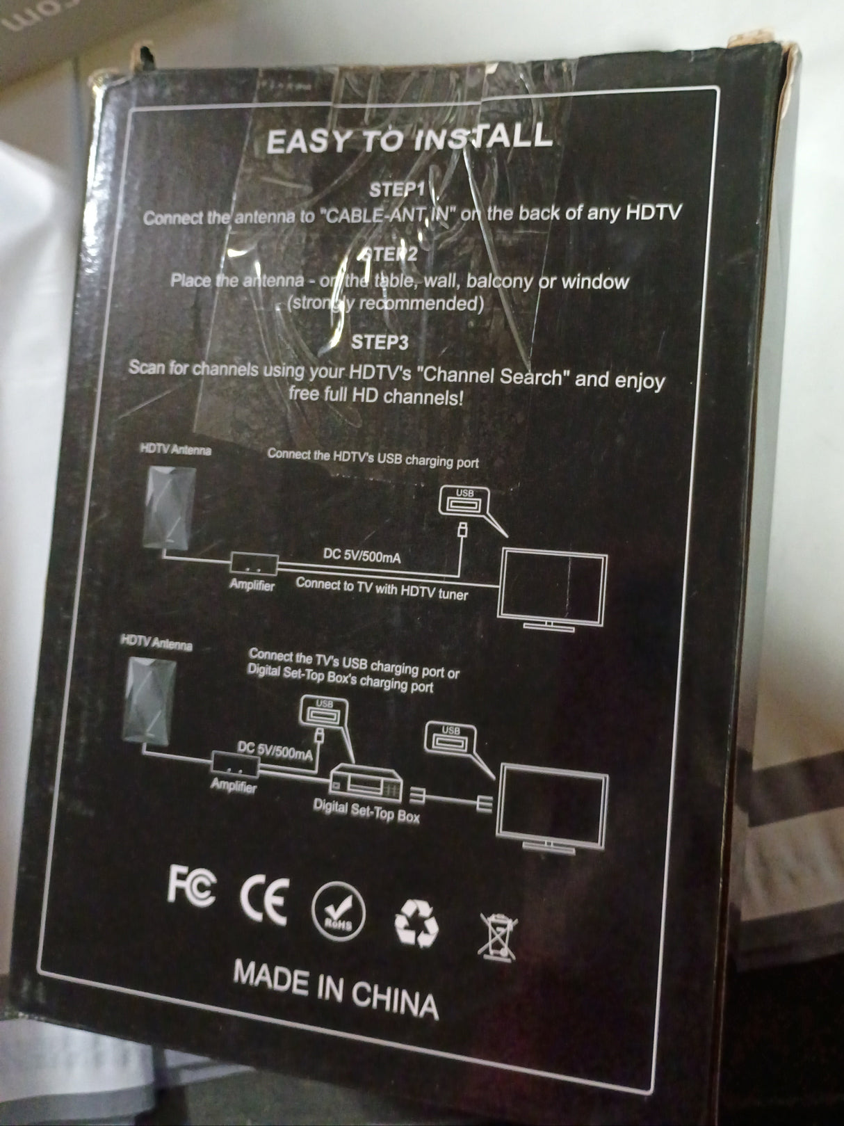 2024 Release TV Antenna for Smart TV, Long Range Digital TV Antenna Indoor Ourdoor with Amplifier Signal Booster - Support 360° Reception 4K 1080p HD for All Smart/Old TVs