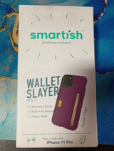Smartish® iPhone 11 Pro Wallet Case - Wallet Slayer Vol. 2 [Slim Protective Kickstand] Credit Card Holder (Silk) - Purple Reign