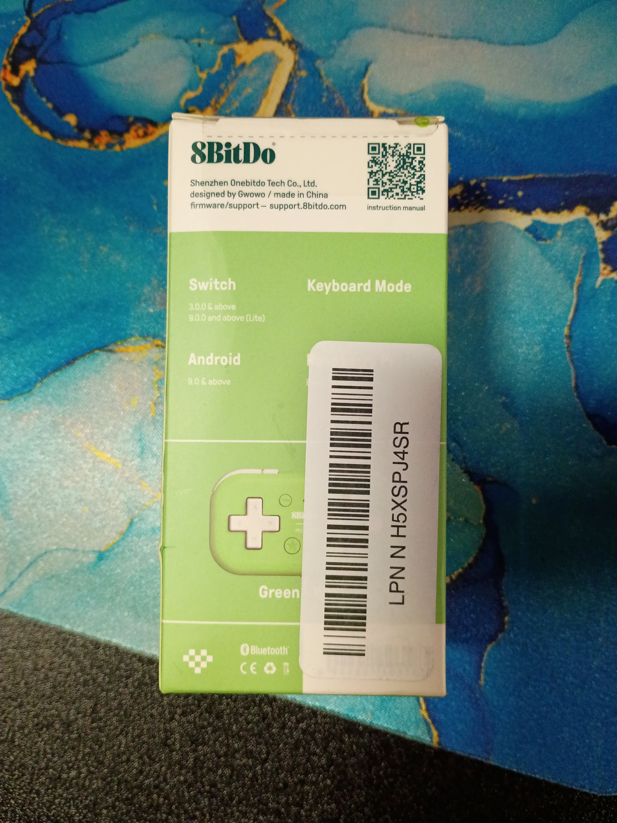 8Bitdo Micro Bluetooth Gamepad Pocket-sized Mini Controller for Switch, Android, and Raspberry Pi, Supports Keyboard Mode (Green)