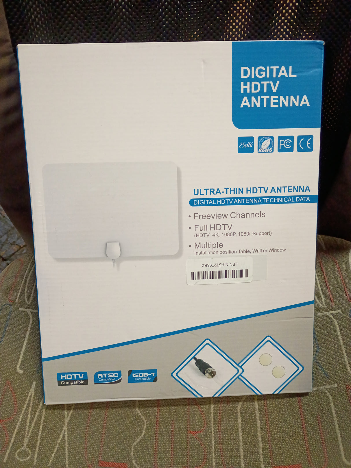 TV Antenna Indoor Antenna for Smart TV for Long Range Reception and All Smart TVs HD Digital Antenna with Amplifier Signal Booster for Local Channels Supports 4K 1080p-18 ft Coax Cable(White)