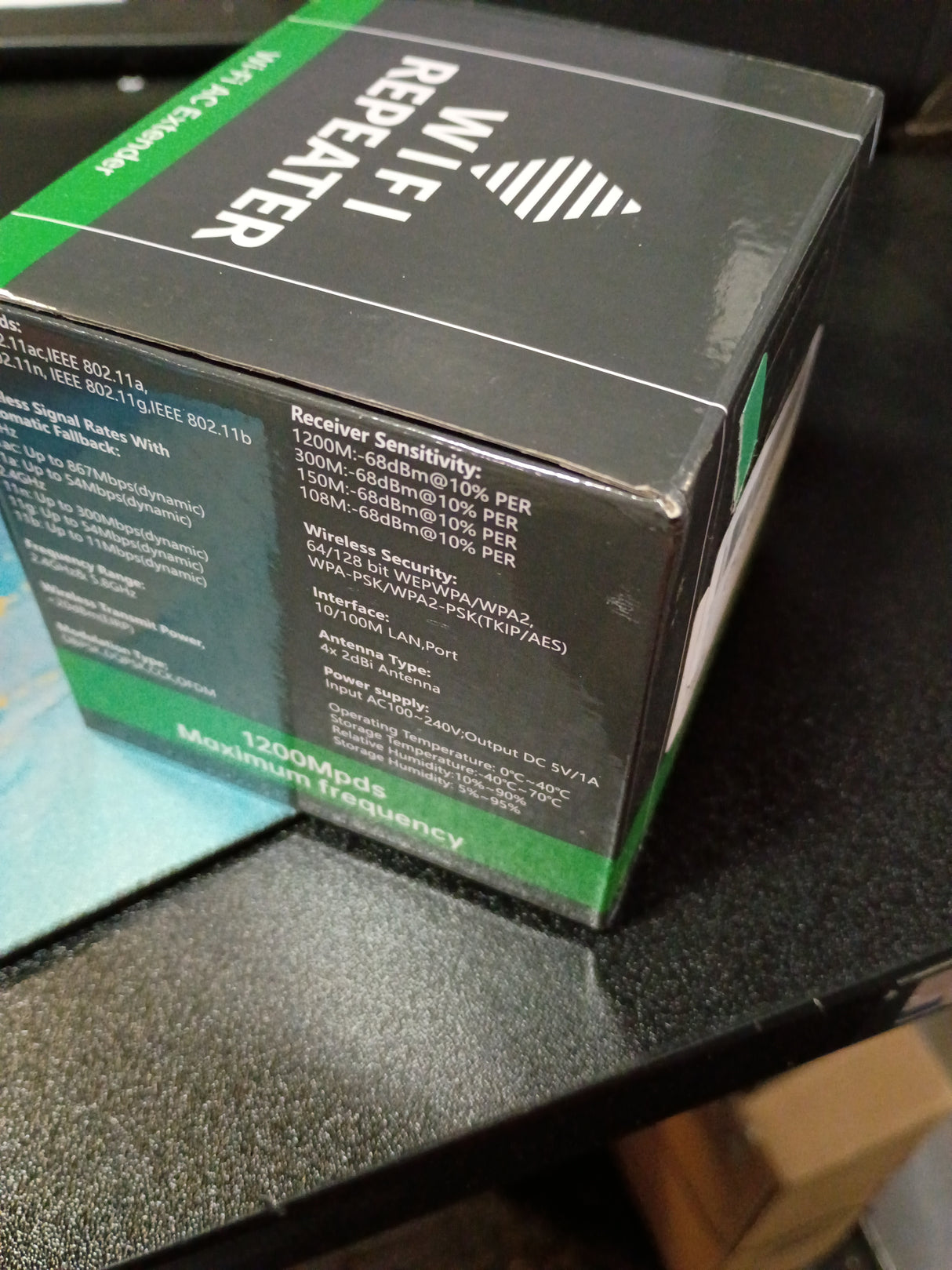 WiFi Extender Signal Booster, Internet Wireless Repeater for Home Coverage up to 10000sq.ft and 35 Devices, 1200Mbps WiFi Booster with Ethernet Port, Dual Band 2.4G/5G, 4 Antennas
