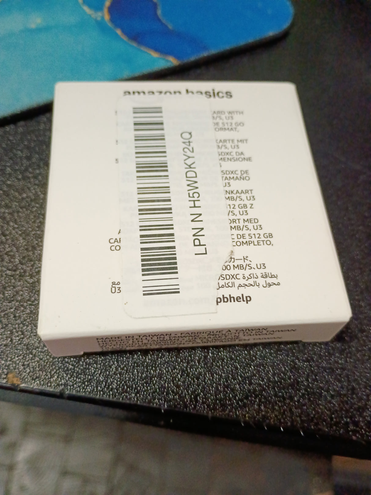 Amazon Basics Micro SDXC Memory Card with Full Size Adapter, A2, U3, Read Speed up to 100 MB/s, 512 GB, Black