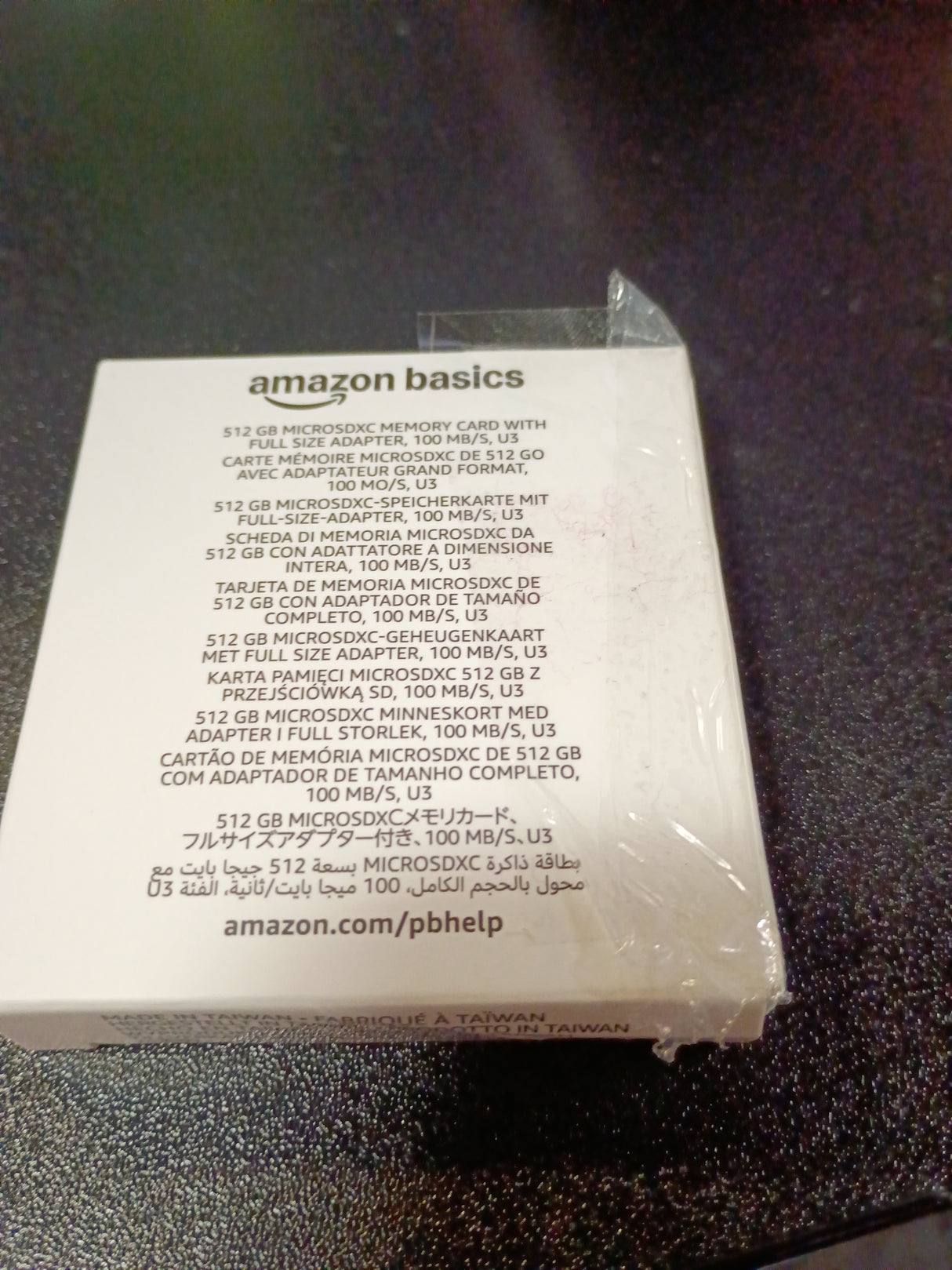 Amazon Basics Micro SDXC Memory Card with Full Size Adapter, A2, U3 512 GB, Black