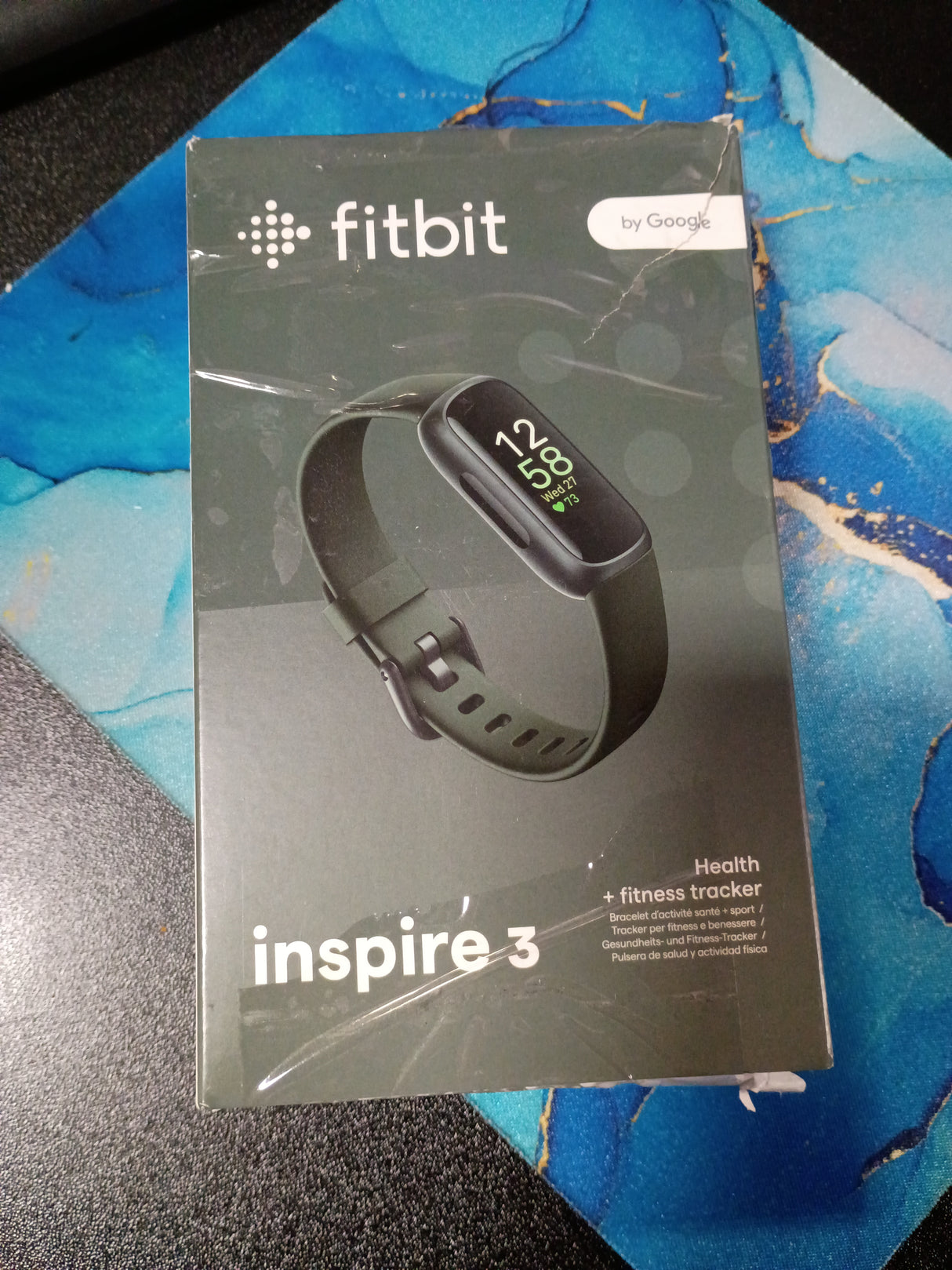 Fitbit Inspire 3 Health &-Fitness-Tracker w/ Stress Manage, Workout Intense, Sleep Tracking, 24/7 Heart Rate an more, Midnight Zen/Black 1 Size