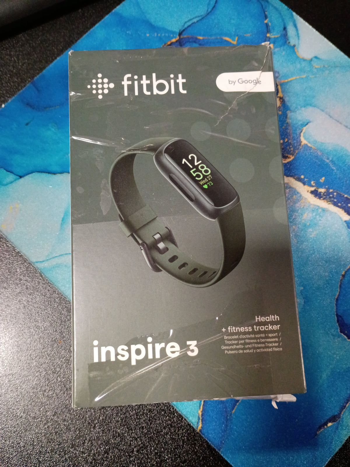 Fitbit Inspire 3 Health &-Fitness-Tracker w/ Stress Manage, Workout Intense, Sleep Tracking, 24/7 Heart Rate and more, Midnight Zen/Black 1 Size