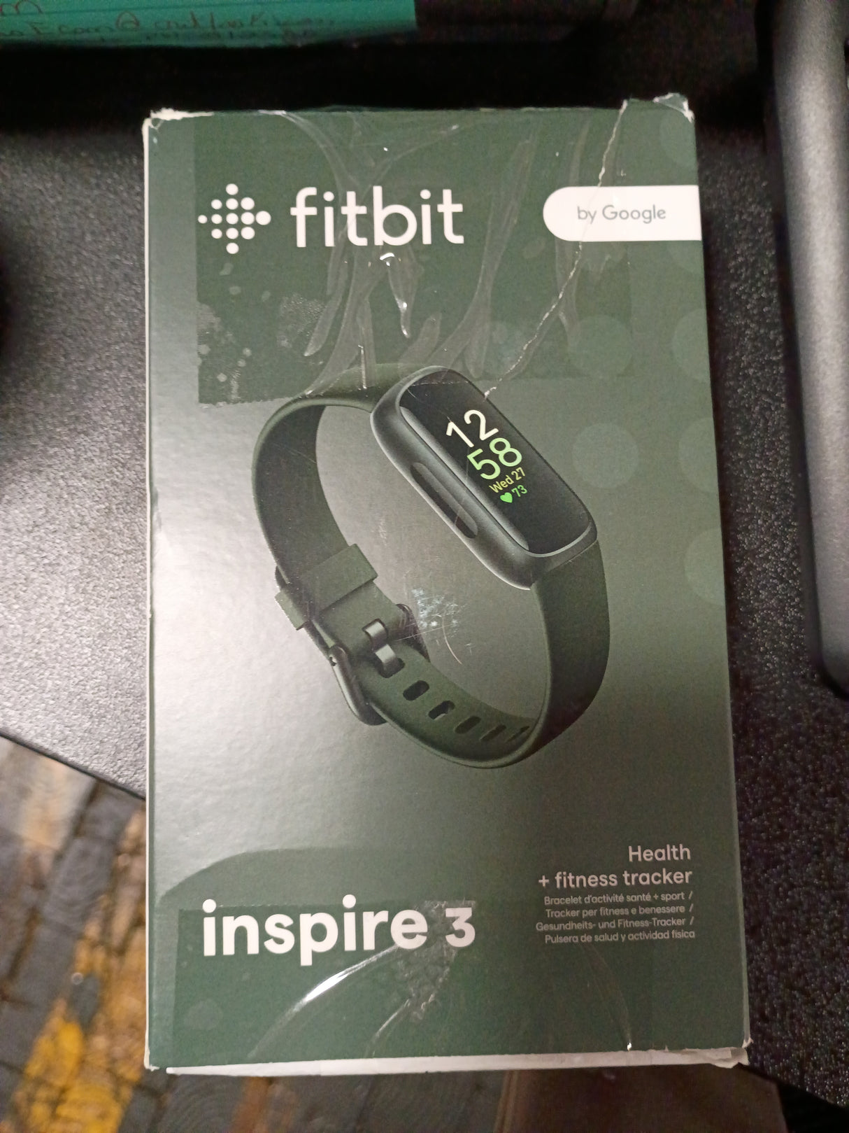 Fitbit Inspire 3 Health &-Fitness-Tracker w/ Stress Manage, Workout Intense, Sleep Tracking, 24/7 Heart Rate and more, Midnight Zen/Black 1 Sz