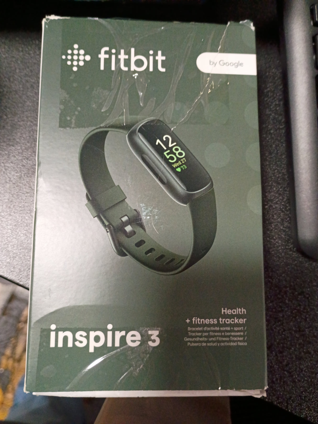 Fitbit Inspire 3 Health &-Fitness-Tracker w/ Stress Manage, Workout Intense, Sleep Tracking, 24/7 Heart Rate and more, Midnight Zen/Blk 1 Size