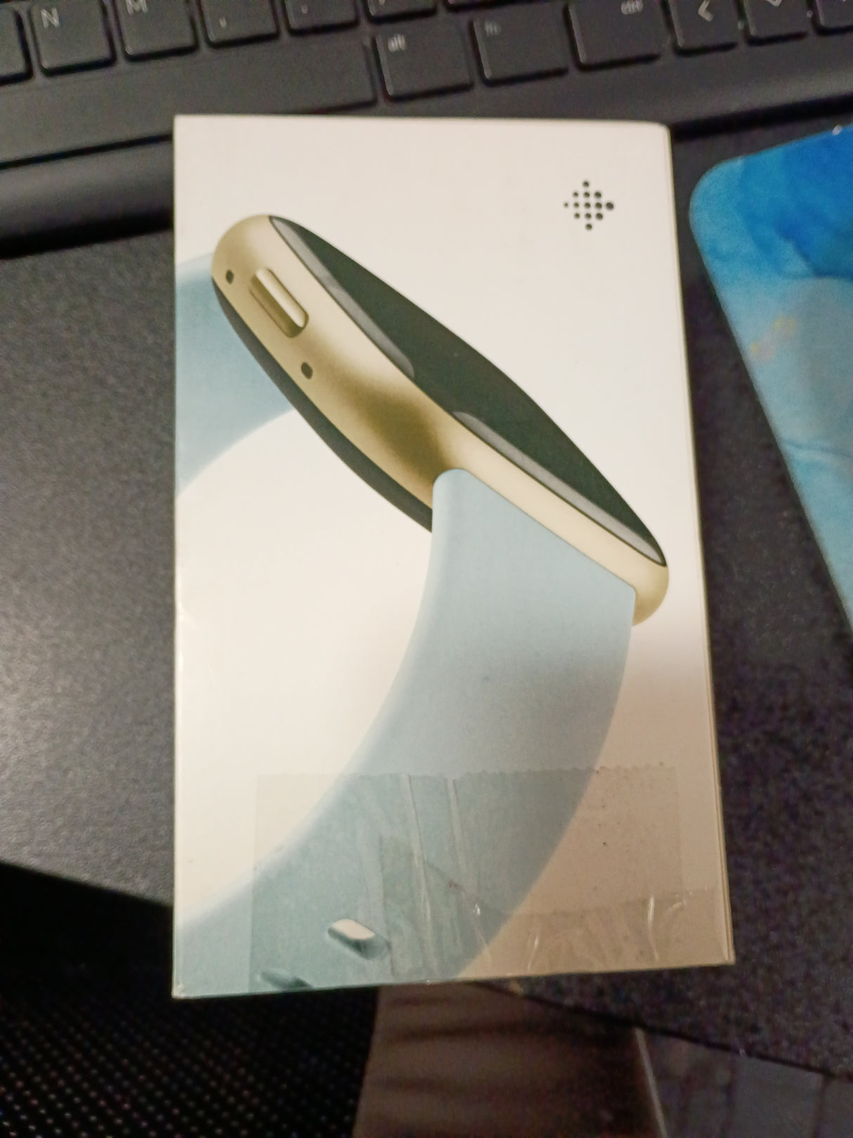 Fitbit Sense 2 Advanced Health and Fitness Smartwatch with Tools to Manage Stress and Sleep, ECG App, SpO2, 24/7 Heart Rate and GPS, Blue Mist/Pale Gold, One Size (S & L Bands Included)