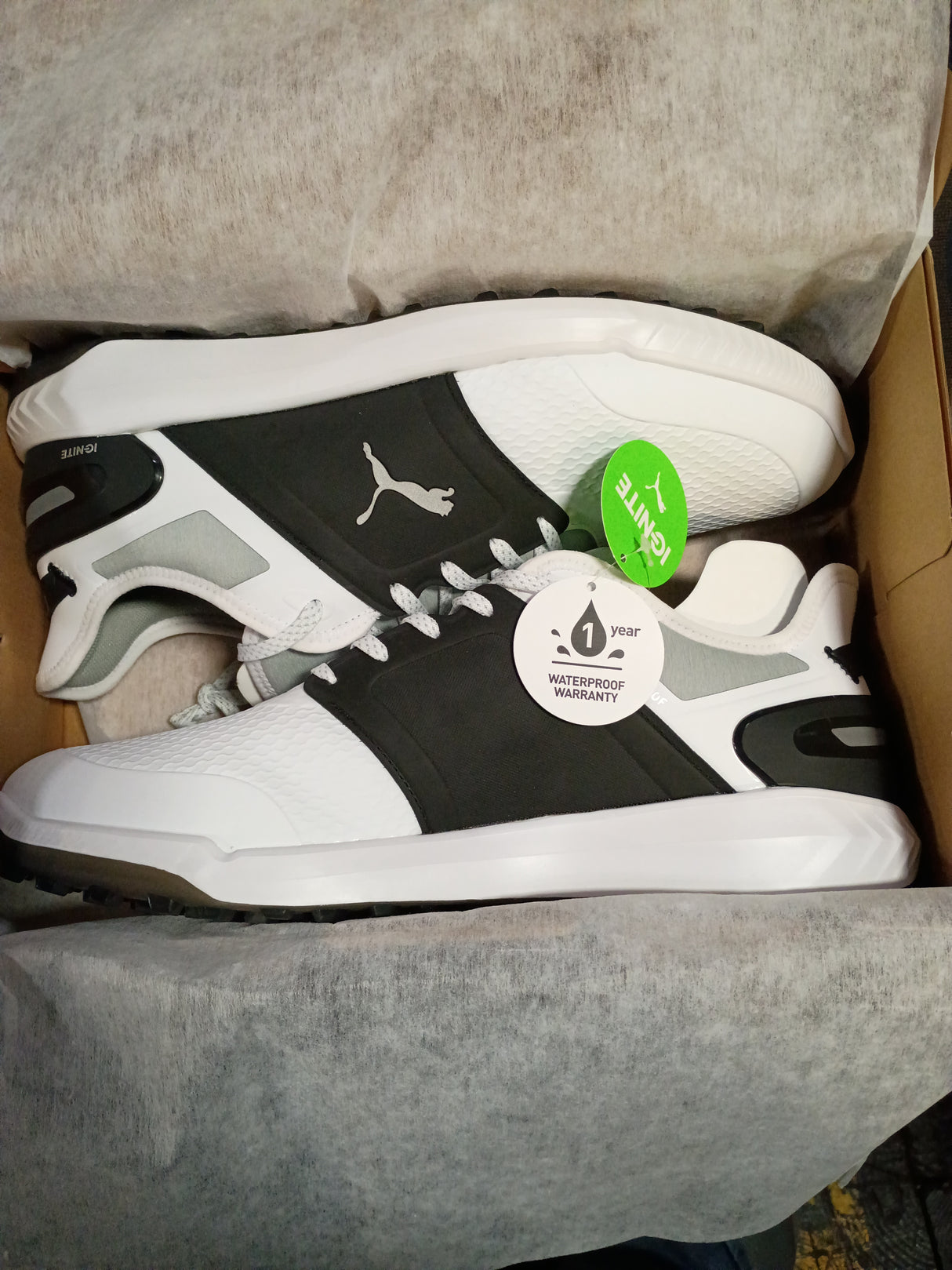 Men's Wide Puma Ignite Elevate Wide Puma White-Puma Black-Puma Silver 12