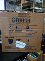 Brita Water Filter 6-Cup Denali Water Pitcher Dispenser with Standard Water Filter- White