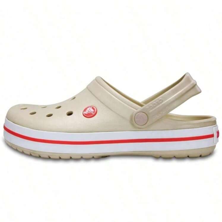 Crocs Unisex Crocband Clog Beige, Stucco/Melon, M8/W10