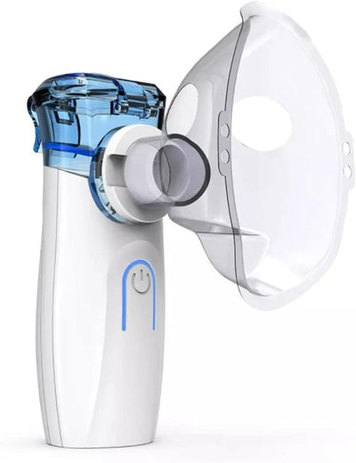 Portable Nebulizer, Ultrasonic Mesh Nebulizer Cool Mist Steam Inhaler for Moisture, USB/Battery Operated Mini Nebulizer