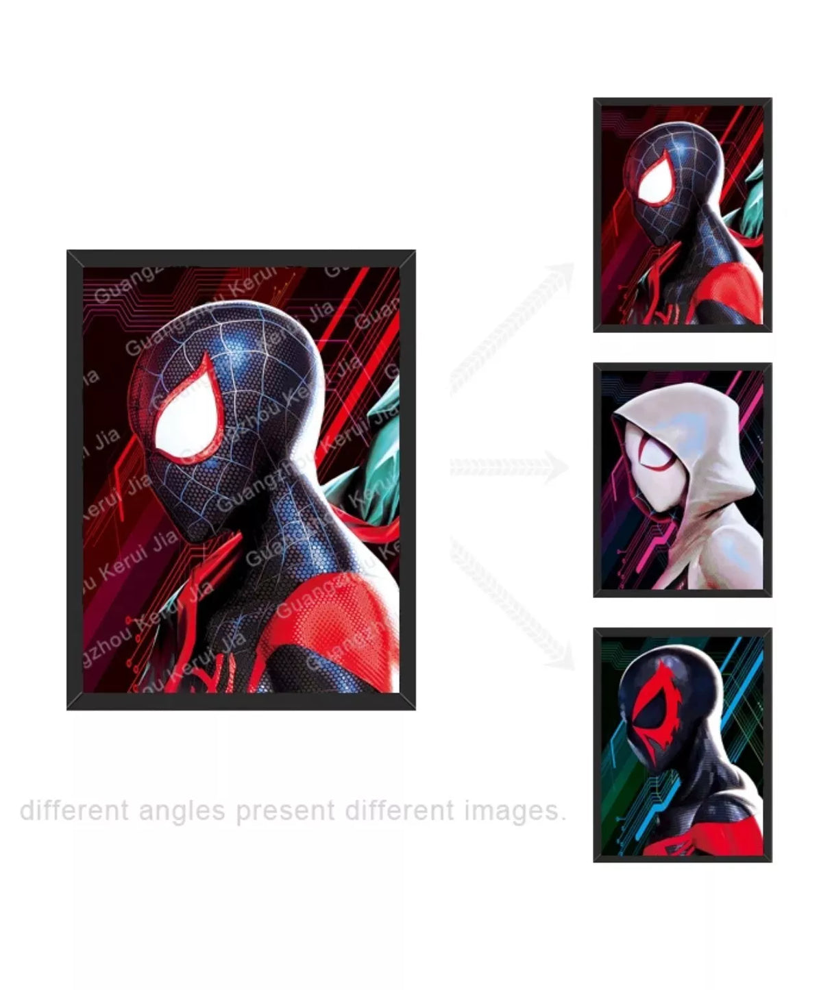 Miles Morales Poster 3D Effect, 3 images in one, 3D Lenticular Effect (NEW)