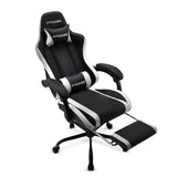 GTRACING Ergonomic GTWD-200 Gaming and Office Chair with Adjustable Pillows and Footrest, White