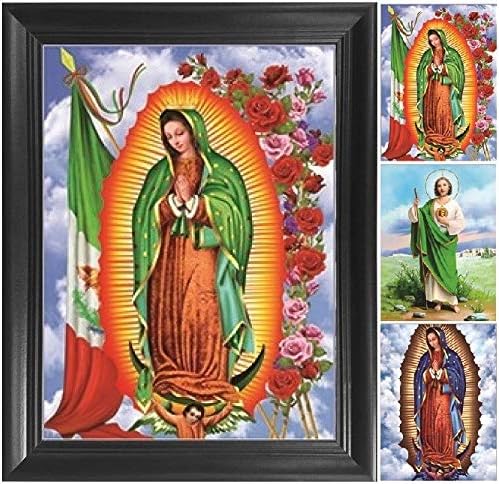 RILEYSON Virgin Mary Our Lady of Grace 3D Picture, Holographic Poster Mary Painting, Religious Holy Wall Art Decor for Home (NEW)