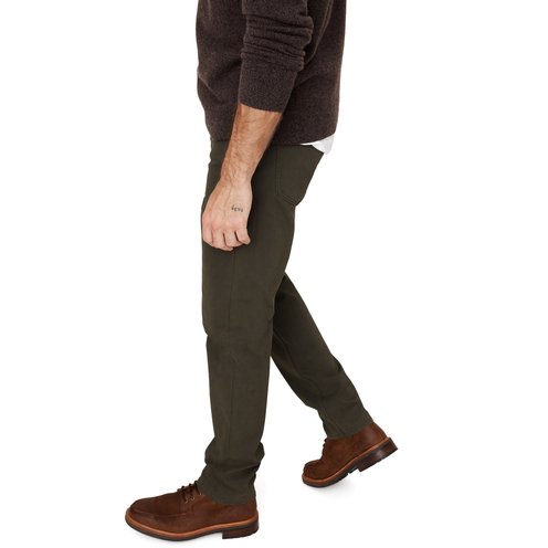 Banana Republic Men's Slim Twill Traveler Pant, Heathland Brown - 30x30