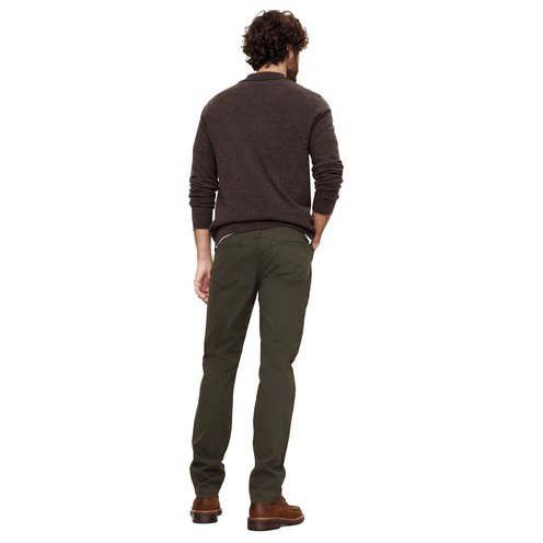Banana Republic Men's Slim Twill Traveler Pant, Heathland Brown - 30x30