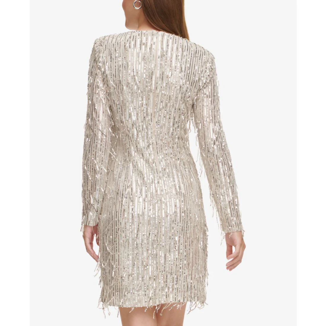 Eliza J Women's Long-Sleeve Sequin Cocktail Dress Size: 6