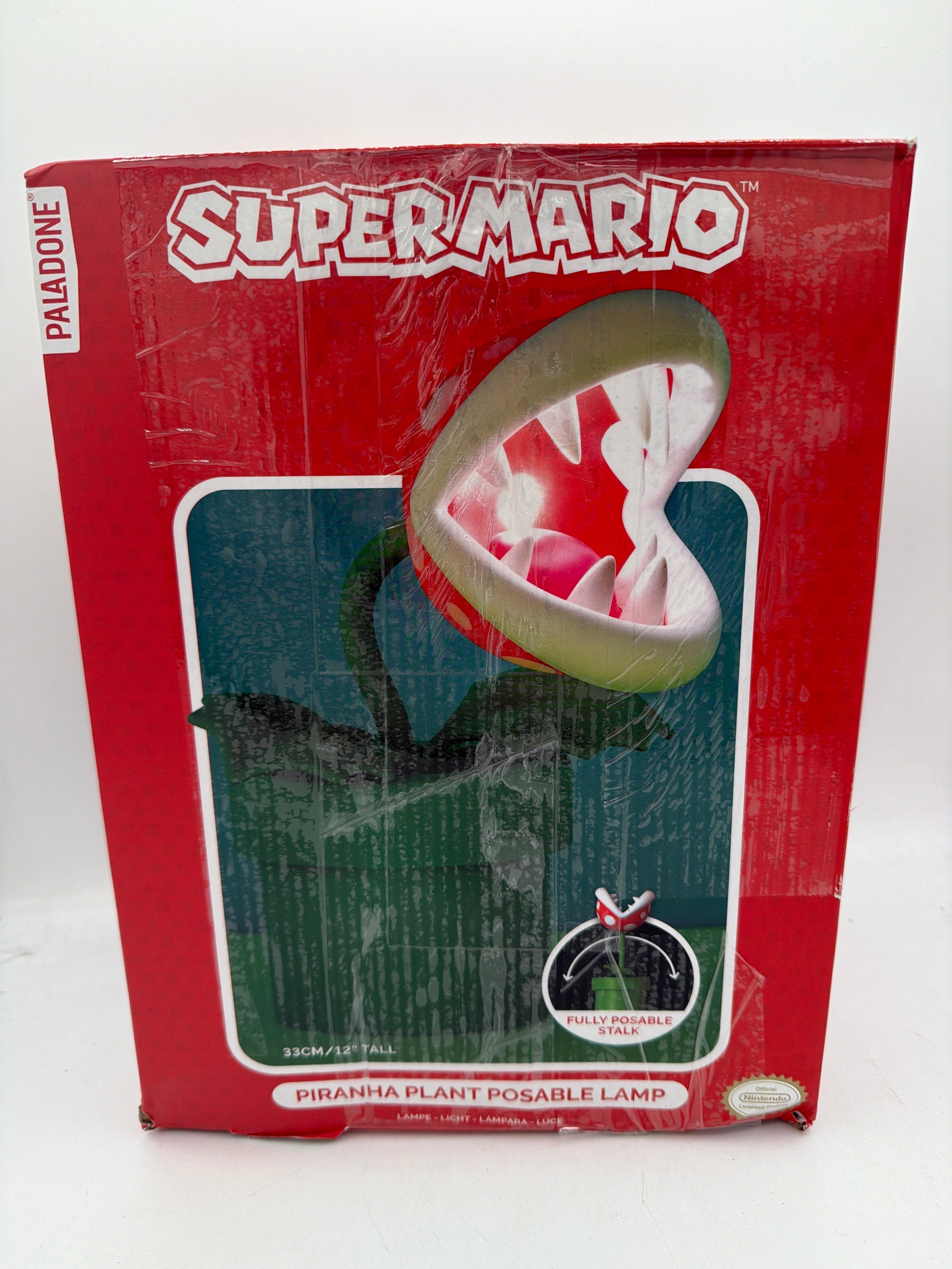 Nintendo Offical Licensed Super Mario Bros Piranha Plant LED Desk Light with Adjustable Head