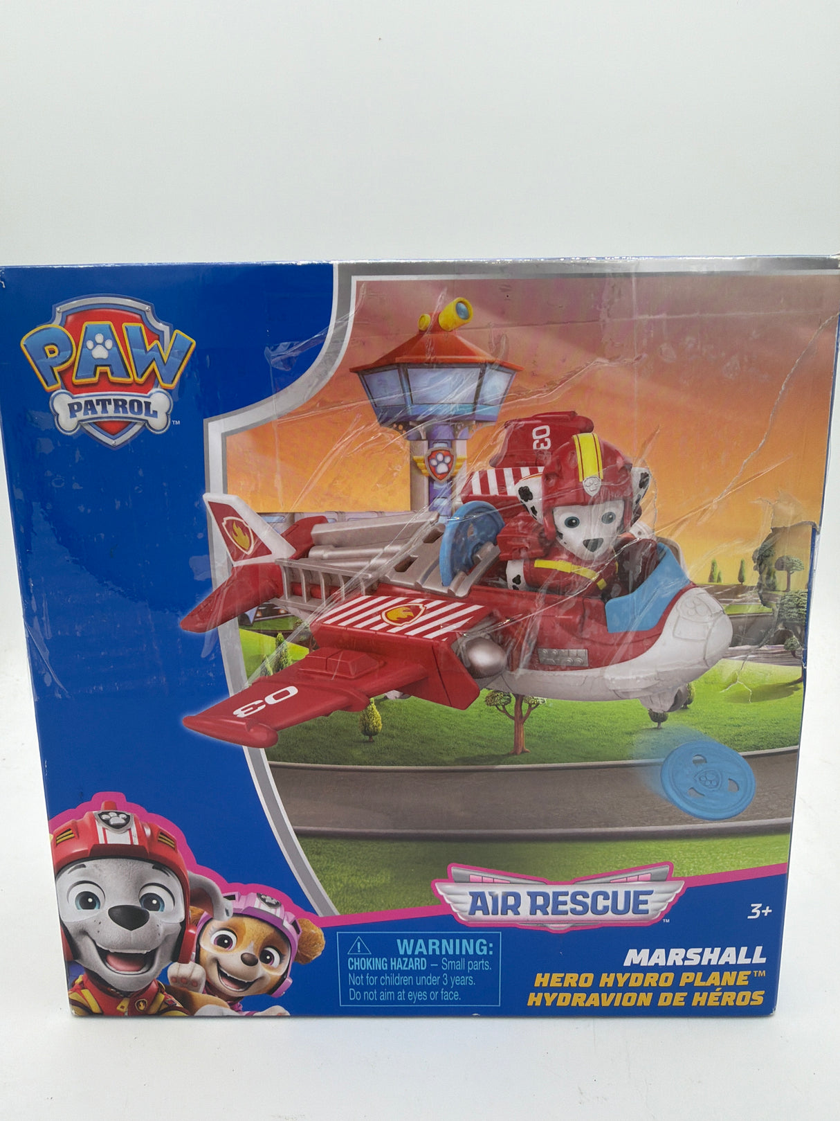 PAW Patrol: Air Rescue Marshall Action Figure & Hero Hydro Airplane Toy with Projectile Launcher & 2 Projectiles