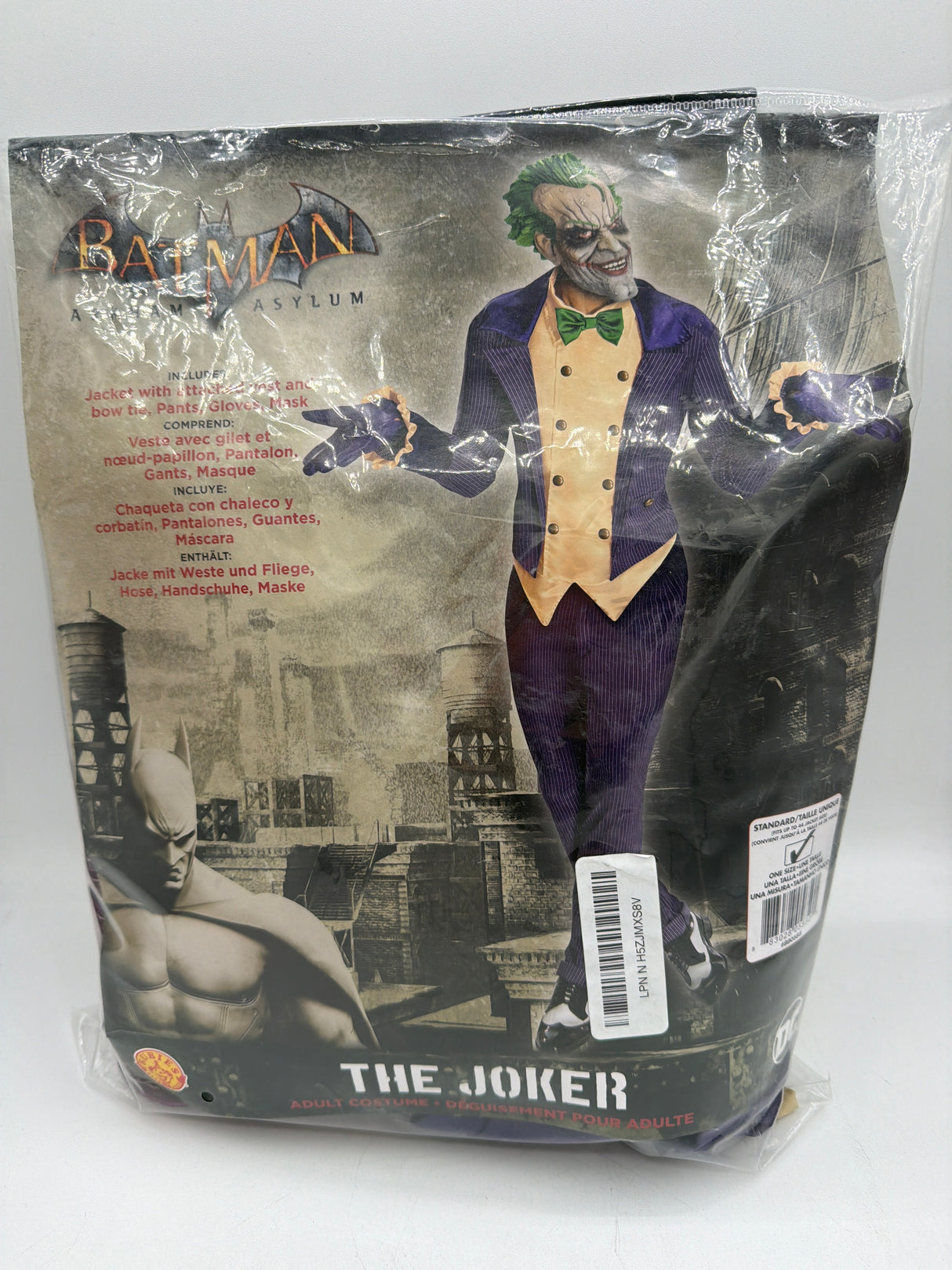 Adult Joker Costume - Batman: Arkham Size - One Size
