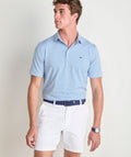 Vineyard Vines Men's Heathered Winstead Sankaty Performance Polo - Ocean Breeze - XL