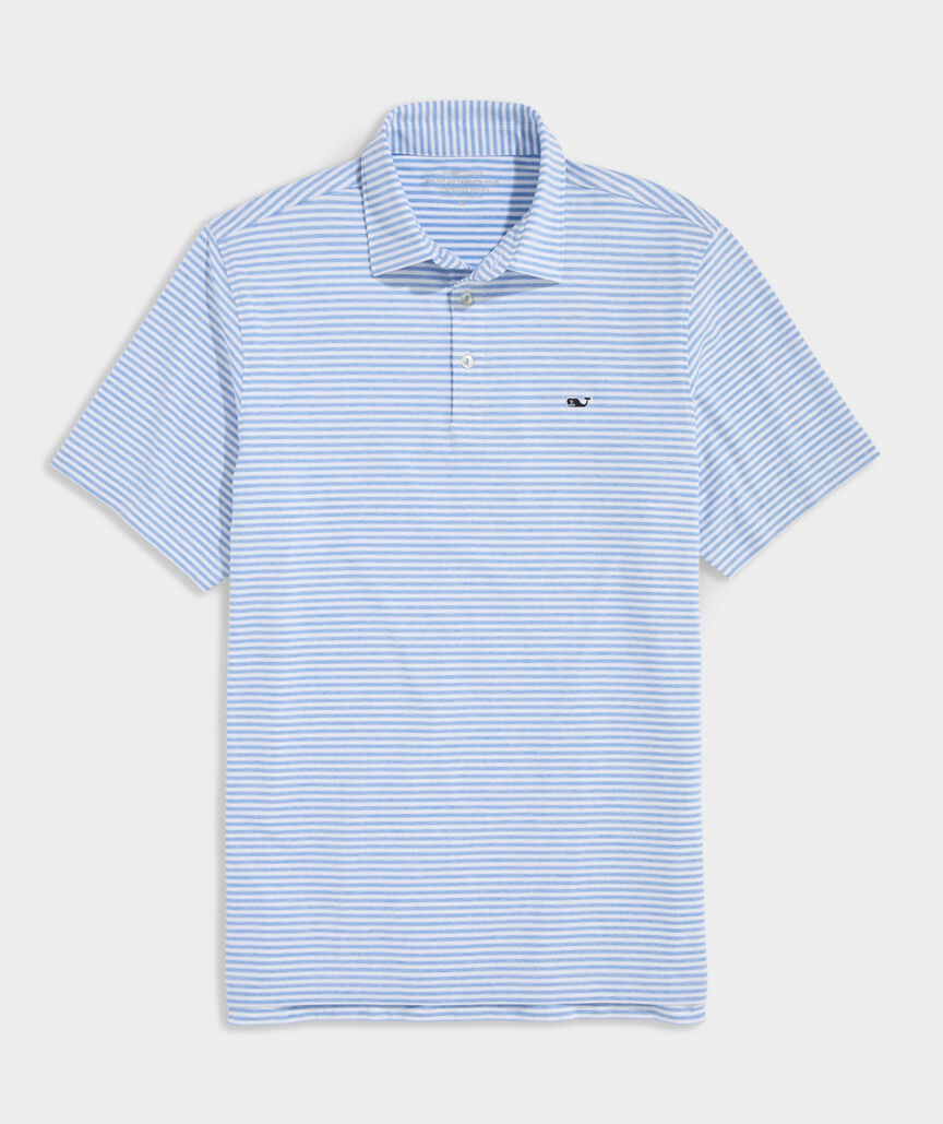 Vineyard Vines Men's Heathered Winstead Sankaty Performance Polo - Ocean Breeze - XL