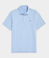 Vineyard Vines Men's Heathered Winstead Sankaty Performance Polo - Ocean Breeze - XL