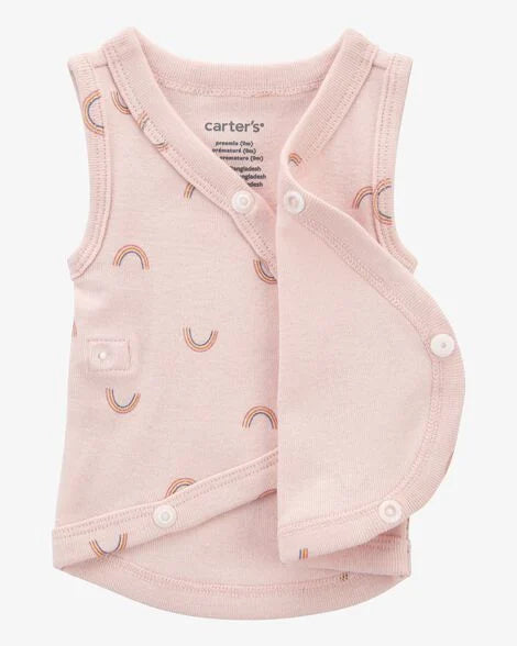 Carter's Baby Girl Preemie Rainbow Cotton Tank - Pink