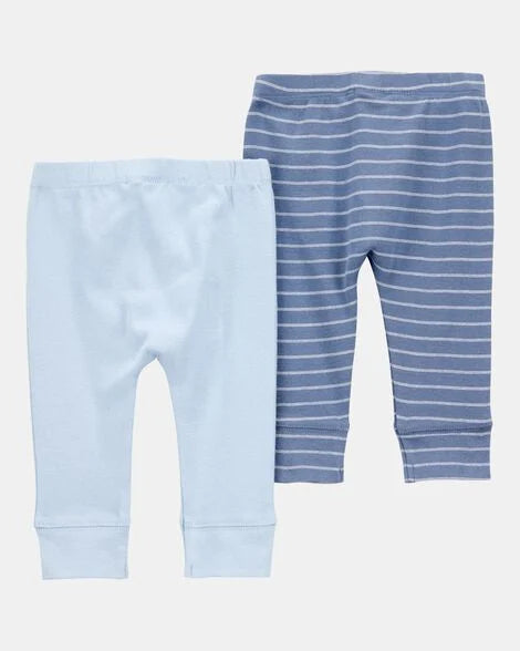 Carter's Baby Boy 2-Pack Pull-On Pants - Blue 3M