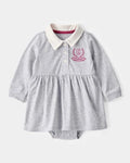 Carter's Baby Varsity Polo Bodysuit Dress - Grey 24M