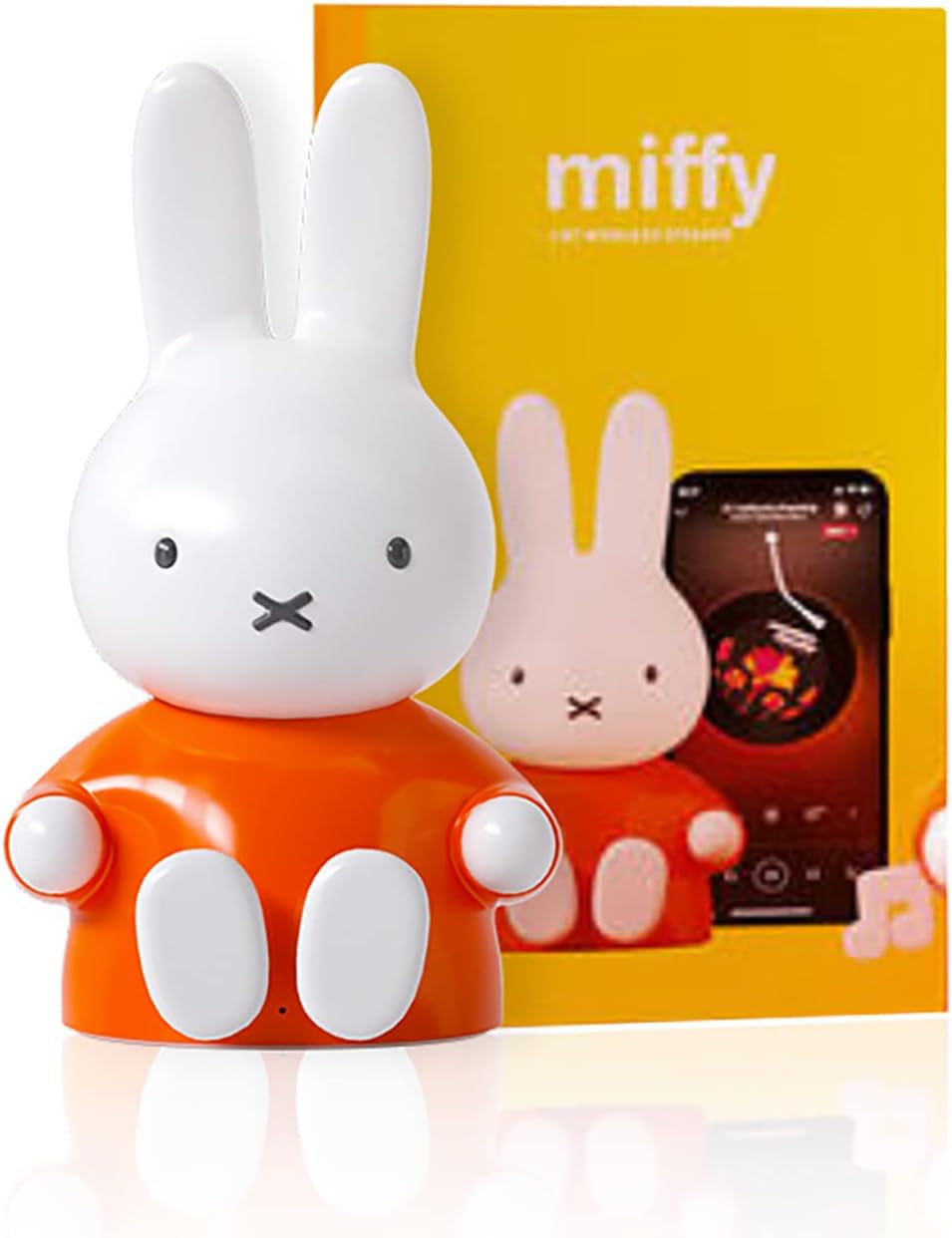 Miffy Bluetooth Figurine Speaker, Mini Bluetooth Speaker (Orange)