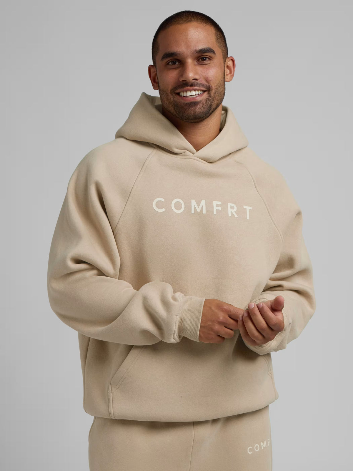 COMFRT Tranquil Unisex Hoodie - Almond - Size L
