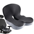 Memory Foam Seat Cushion with Curved Backrest and Removable Cover