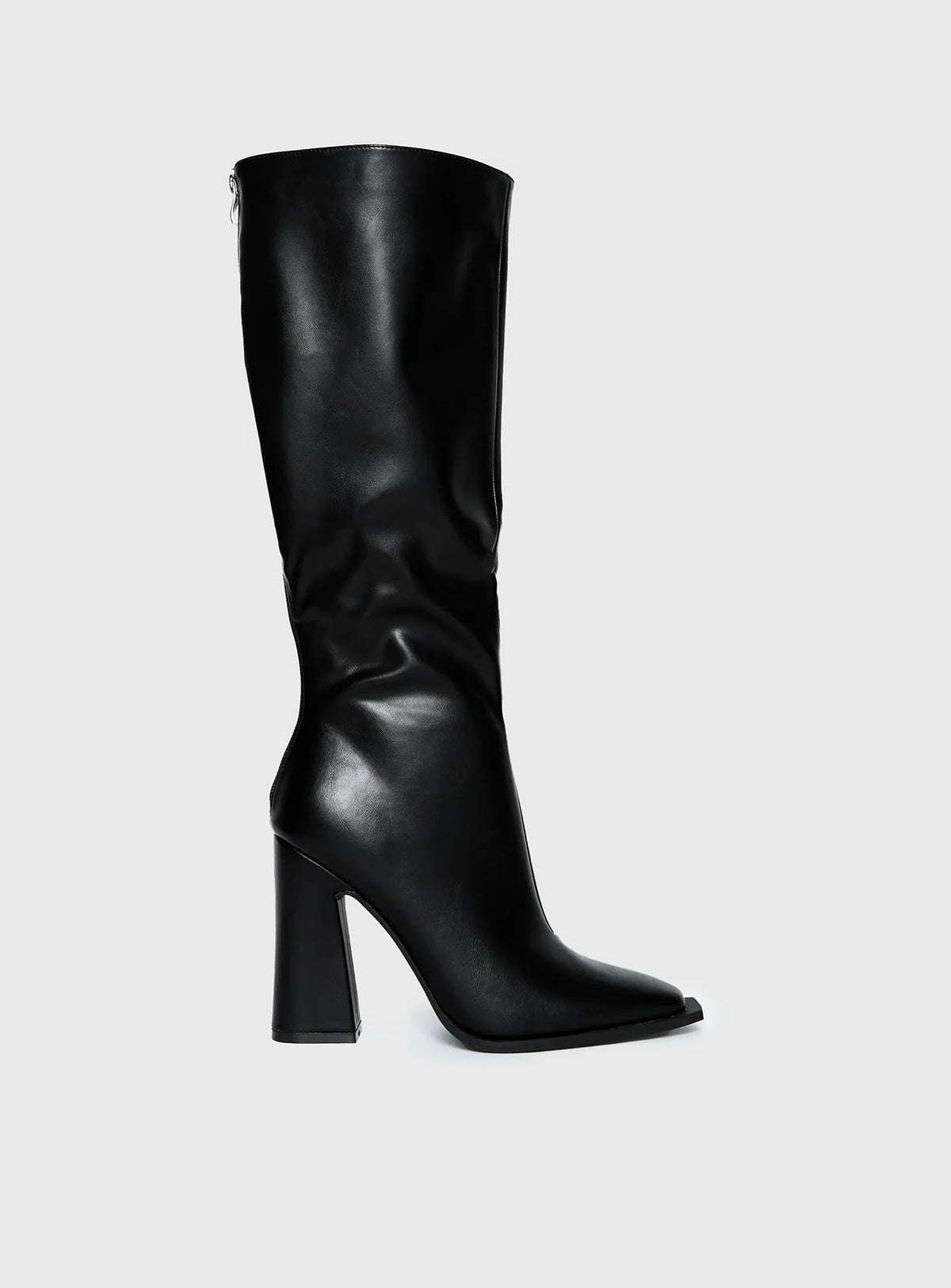 Princess Polly Keeley Boots Matte Black Size 8