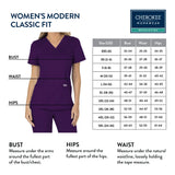 Cherokee Workwear Revolution Women's Scrubs Top Mock Wrap - Eggplant - Size XL