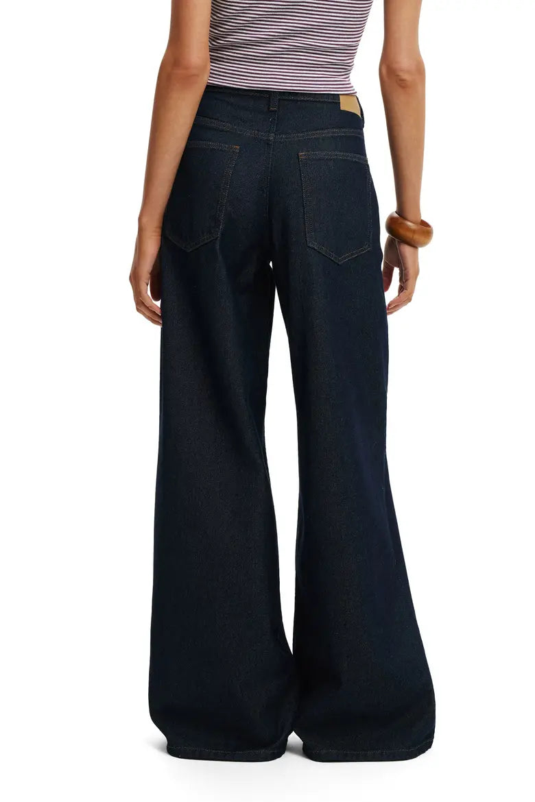 Cotton On Women's High Waist Wide Leg Jeans - Aries Blue - Size 30 (US Size 8)