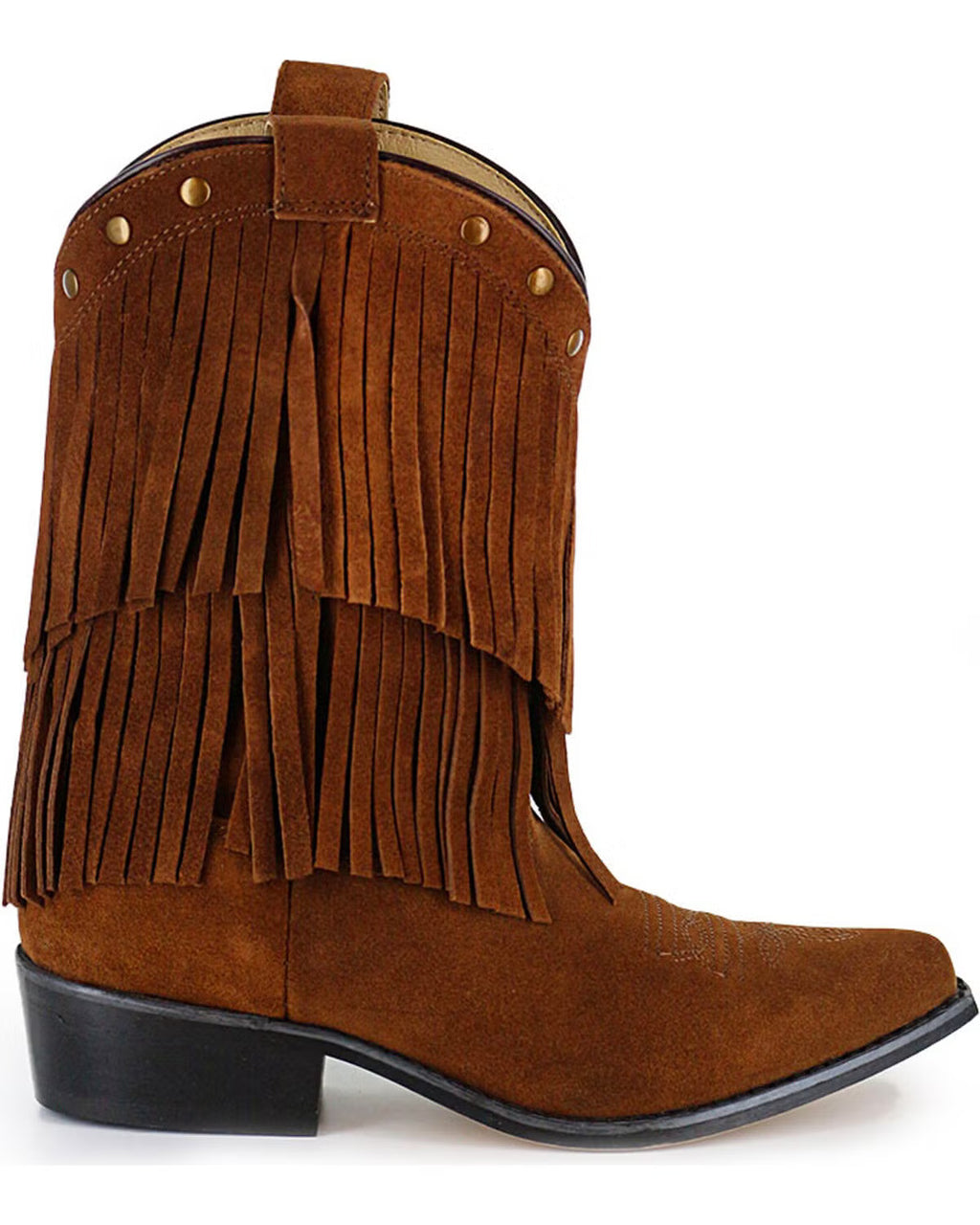 Shyanne® Girls' Fringe Snip Toe Western Boots Size 13