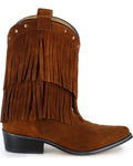 Shyanne® Girls' Fringe Snip Toe Western Boots Size 13