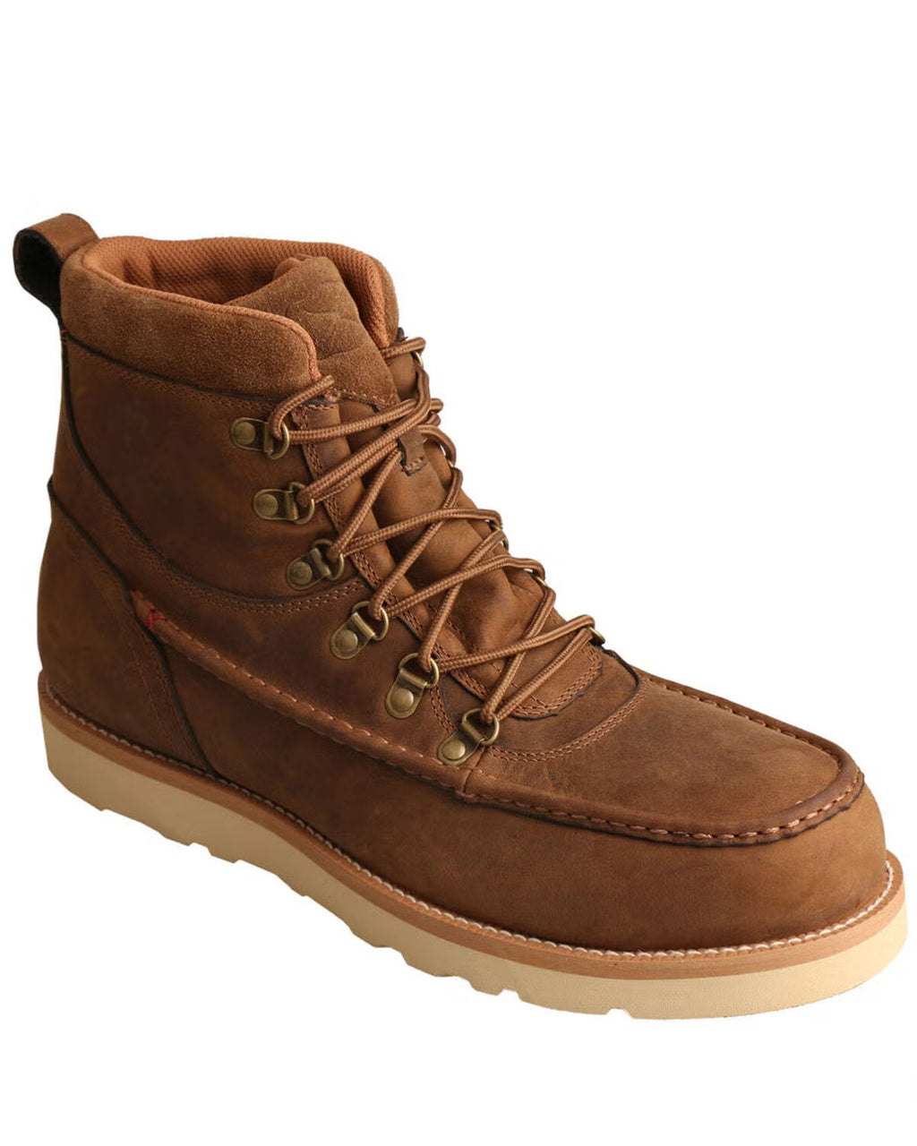 Twisted X Men's 6-Inch Wedge Work Boots, Alloy Toe, Saddle Brown, 11M