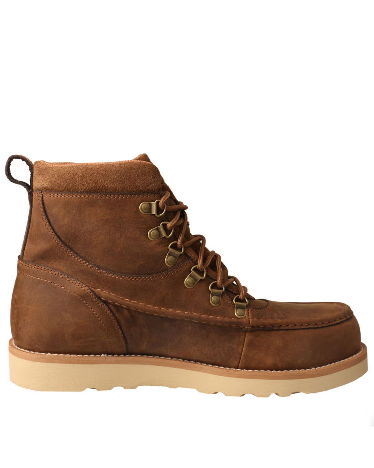 Twisted X Men's 6-Inch Wedge Work Boots, Alloy Toe, Saddle Brown, 11M