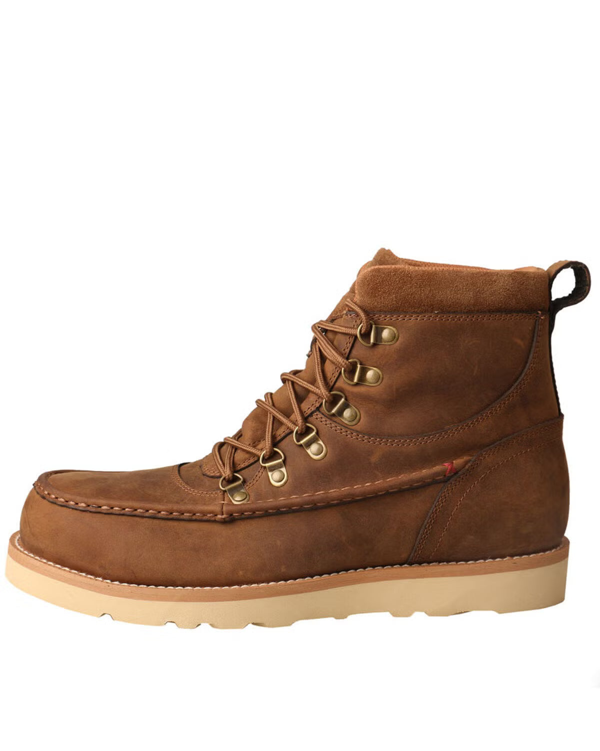 Twisted X Men's 6-Inch Wedge Work Boots, Alloy Toe, Saddle Brown, 11M