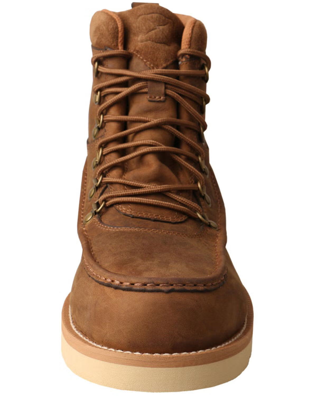 Twisted X Men's 6-Inch Wedge Work Boots, Alloy Toe, Saddle Brown, 11M