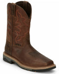 Justin Men's Boot Barn Exclusive Carbide Western Work Boots - Composite Toe - Brown - Size 10D